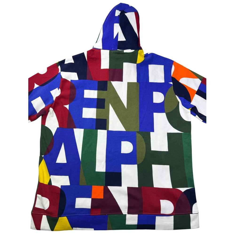 Polo Ralph Lauren Logo Monogram Fleece Hoodie Sweatshirt Mens Big and Tall 2XLT - Picture 11 of 12